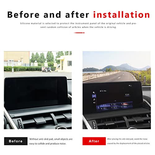 INTGET Dash Dashboard Mat for Lexus NX300 NX300h NX200 Accessories 2018 2019 2020 2021 Premium Custom Interior Non-Slip Anti Dust Dashboard Insert Liner Pad Rubber Mat (Black) - Image 5