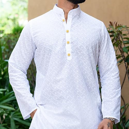 VAMA FASHIONS Golden Plated Bead Cufflinks Studs Tuxedo Shirt Suit Sherwani Blazer Coat kurta buttons for men Women - Image 2