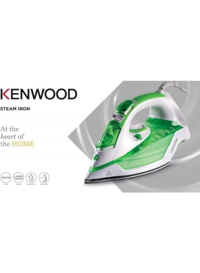 Kenwood Steam Iron, 2600W, 350 ml Tank, White & Green, STP76.000WG 350 ml 2600 W STP76.000WG White & Green - Image 5