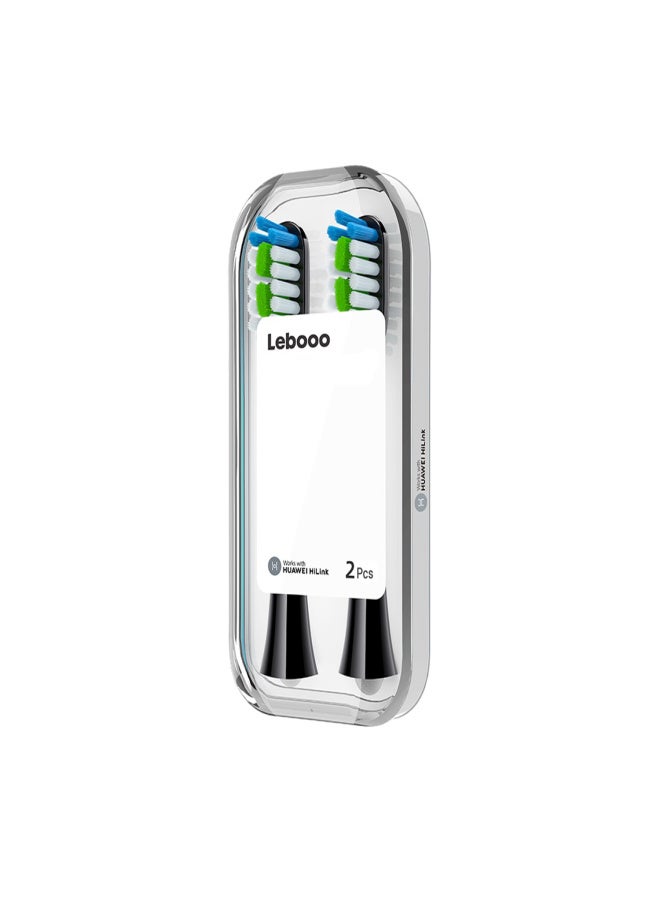 HUAWEI HiLink Lebooo Sonic Electric Toothbrush Head Replacement for Tooth Care 2PCS/Pack Black - Image 2