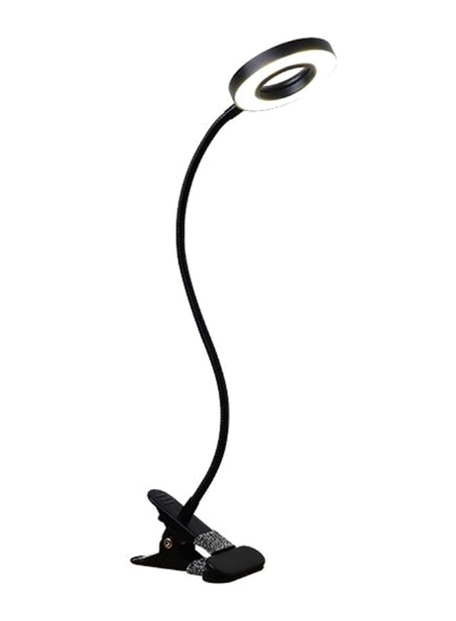 إسكدنيا مصباح LED لقراءة الكتب، يوضع على سطح الطاولة ومزود بمشبك للتثبيت أسود/ أبيض - Image 1