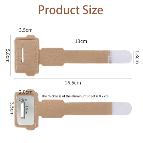 Anzailala 2pcs Hammer Toe Corrector for Women & Men, Reusable Fabric Hammer Toe Straightener for Broken Toes, Hammer Toe Splint Protector with Cushion Bandage - Image 2