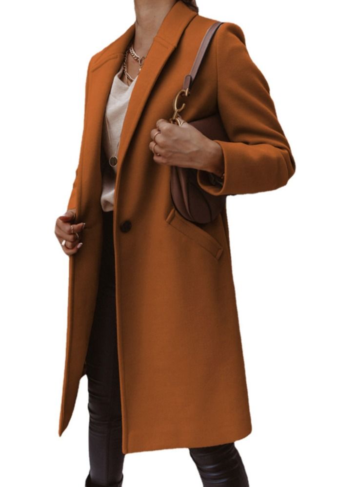 Loquat New Autumn And Winter Fashion Simple Overcoat 