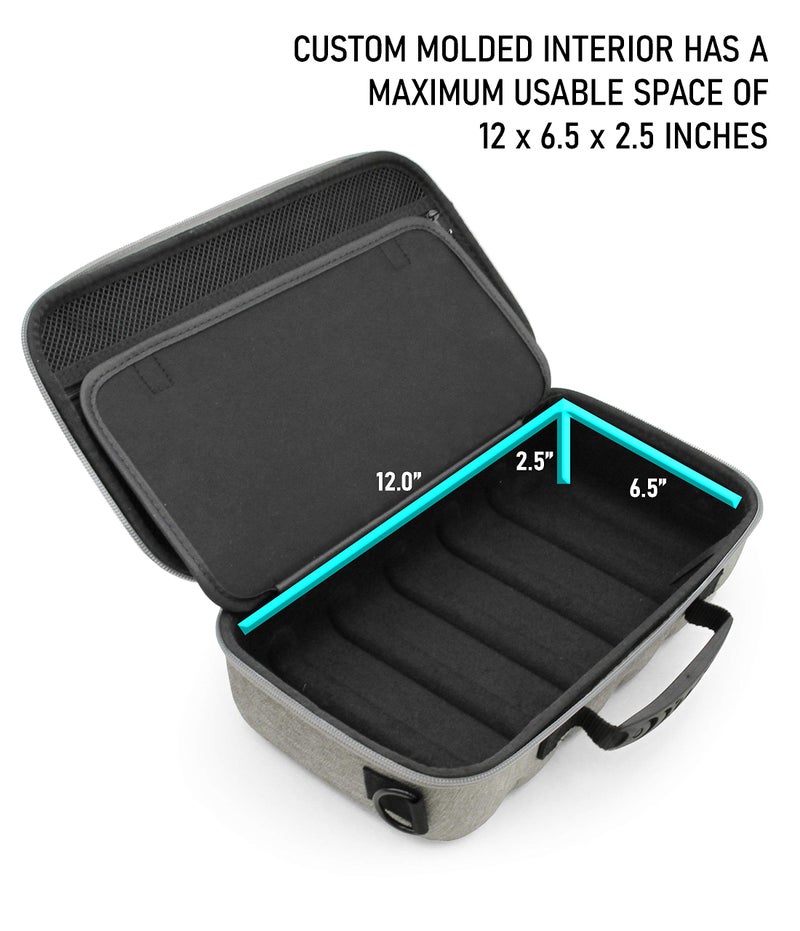 CASEMATIX Gray Audio Mixer Case Compatible With Yamaha AG06MK2 USB Interface or Yamaha AG03MK2 Audio Mixers & Recording Accessories - Includes Carry Case Only with Shoulder Strap and Carry Handle - Image 5