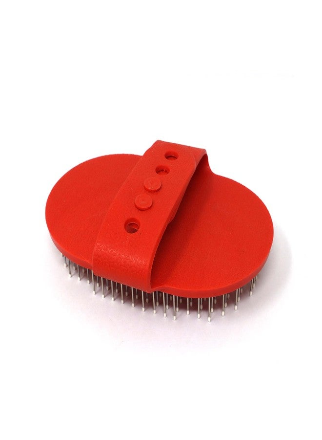 Plushmate Dog Bath Pin Gloves, Pet Hair Grooming Cleaning Brush Massage Removal Glove with Rejustable Circularity Handle for Cats and Dogs with Short Hair & Long Hair - Red - Image 5