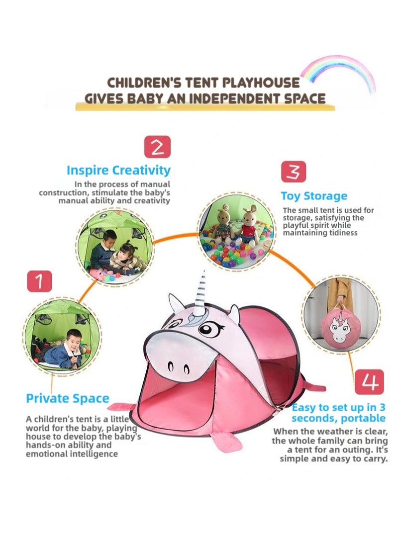 CALL PLAY Princess Tent Girls Large Playhouse Kids Castle Play Tent Toy for Children Indoor and Outdoor Games, 72'' x 38'' x 34''  - Image 5