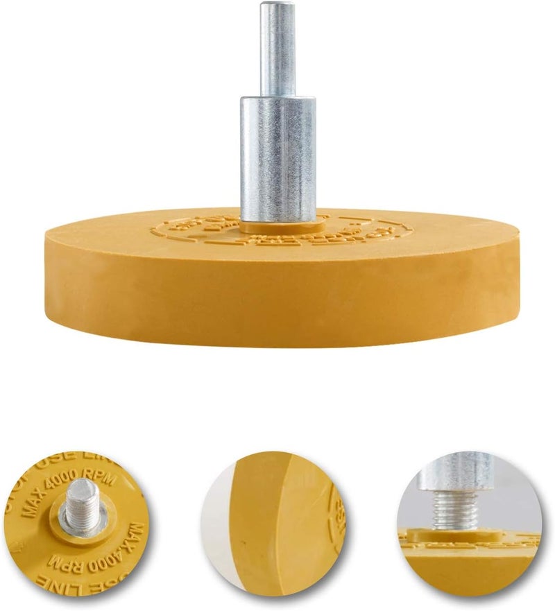 S SATC Decal Eraser Wheel Pin Stripe Removal Tool 1 Pack Rubber Adapter Graphics Removal Tool Eraser - Image 4