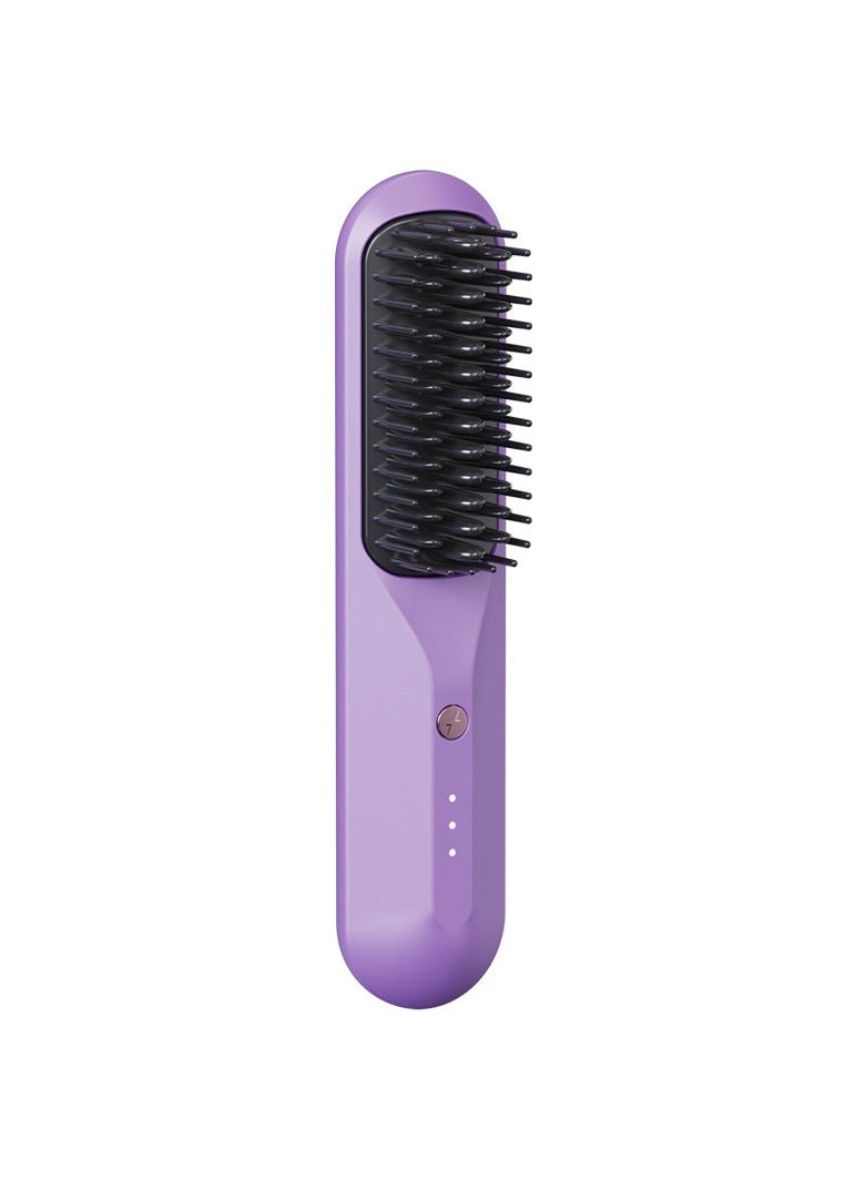 general Hair Straightener Brush,Portable Heated Hair Comb with 3 Temperature Adjustable Quick Heating Wireless Hair Care Brush Hairdressing Tool for Women - Image 1