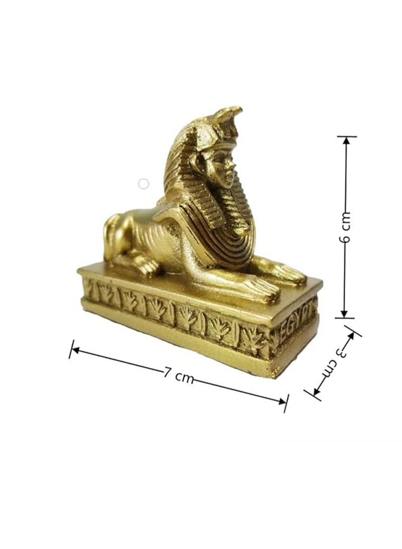2 Pack Sphinx Statue, Resin Ancient Egyptian Sphinx  Statue Decorative Figurine, Sphinx Miniature Home Office Desktop Decorative Ornaments Souvenir Gift  - Image 2