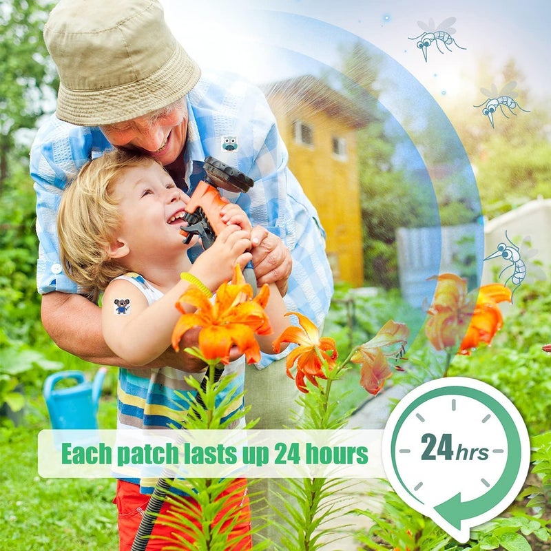 FUIN 240 Pack Mosquito Repellent Stickers, Bug Repellent Patches for Kid Adult Children, Natural Plant Based Ingredients Mosquito Patches Stickers with 4 Pack Mosquito Bracelets - Image 4