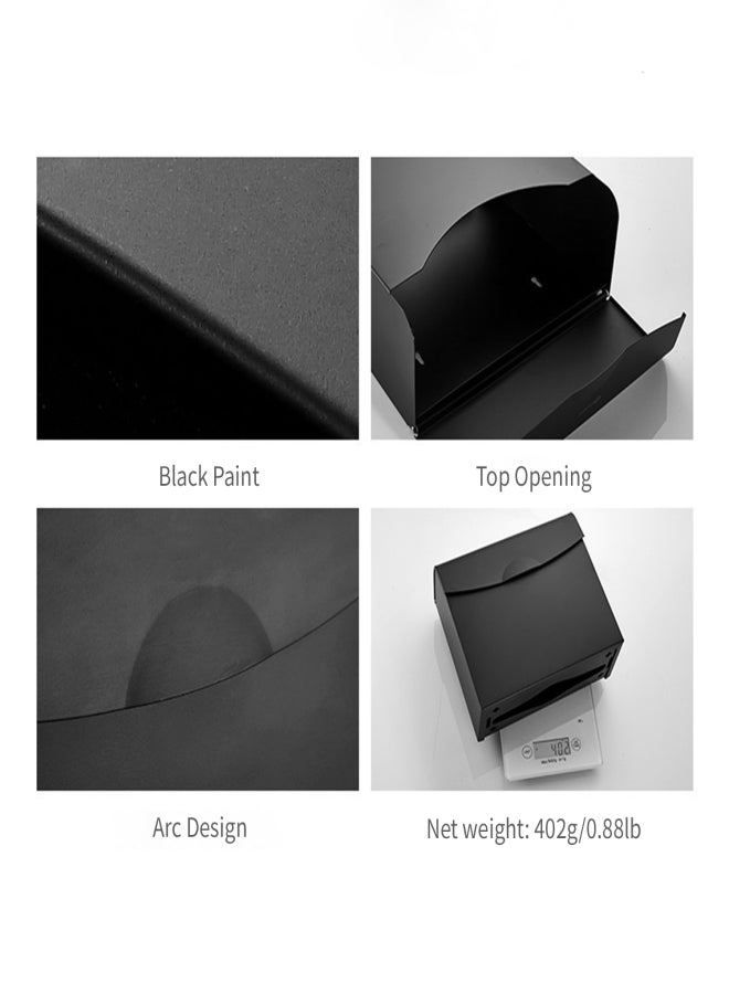 Paper Towel Dispenser Dual Dispensing Paper Towel Holder Dispenser Wall Mounted Drilling Waterproof Space Aluminum Bathroom Toilet Tissue Dispenser Kitchen Paper Towel Dispenser - Image 2