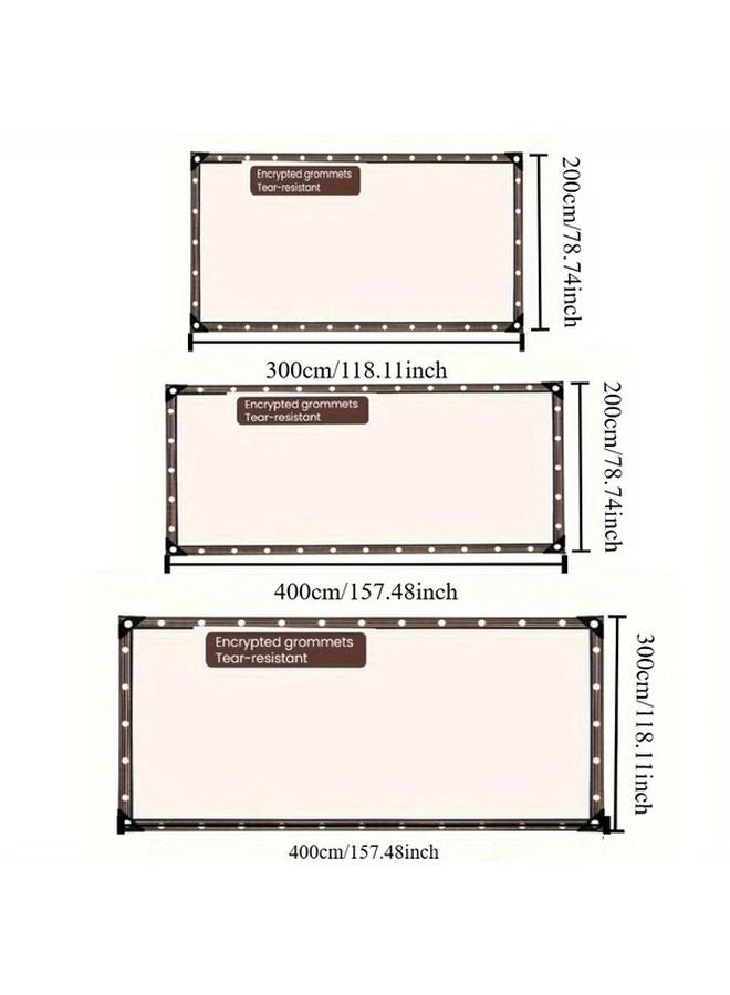 قماش بلاستيكي شفاف مقاوم للماء 118.11 × 157.48 بوصة للشرفة والحديقة الخارجية - Image 5