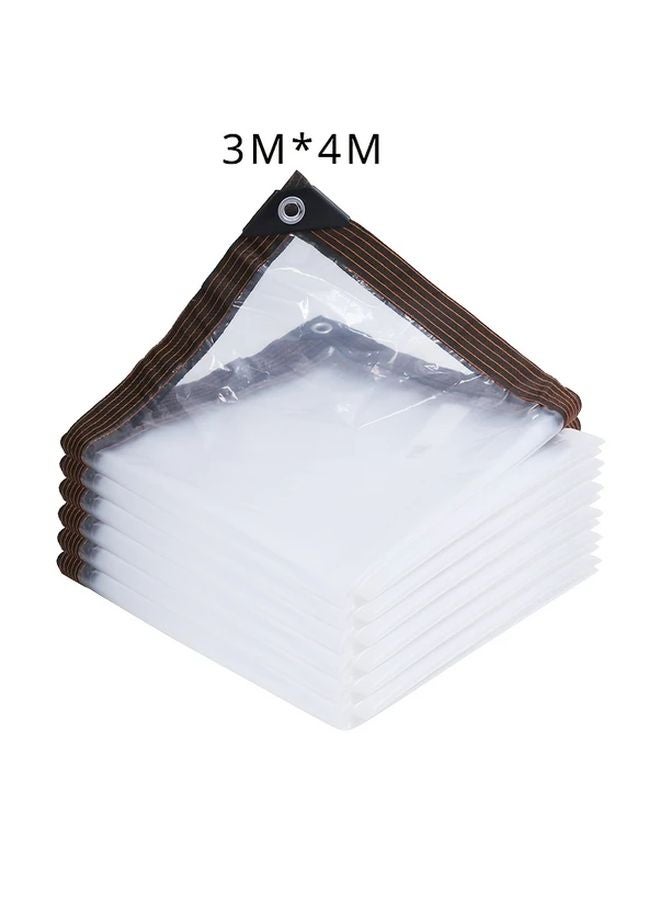 قماش بلاستيكي شفاف مقاوم للماء 118.11 × 157.48 بوصة للشرفة والحديقة الخارجية - Image 1