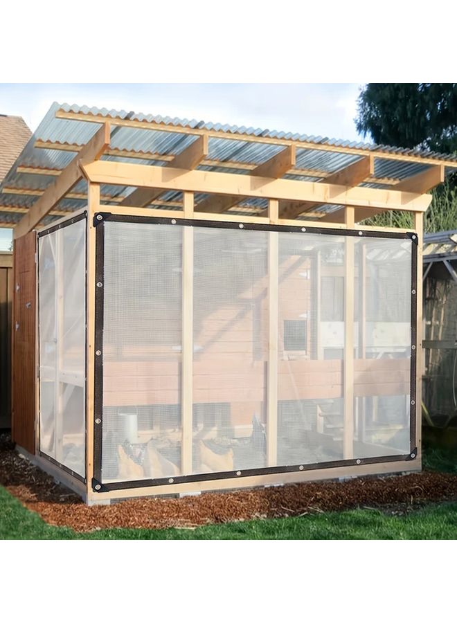 قماش بلاستيكي شفاف مقاوم للماء 118.11 × 157.48 بوصة للشرفة والحديقة الخارجية - Image 3