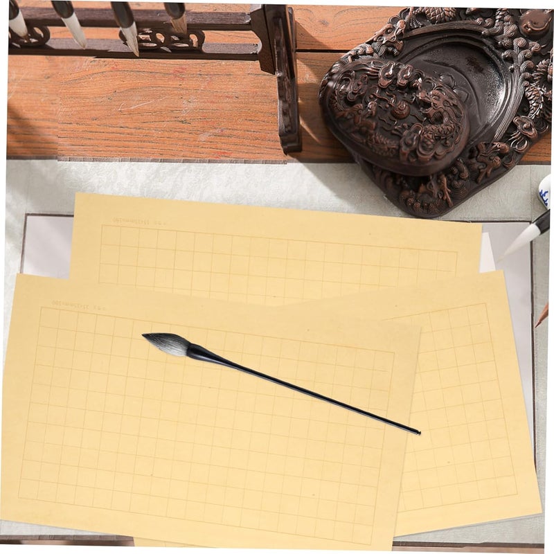 Daily use improved quality Anneome 20sheets Xuan Paper for Calligraphy Chinese Art Rice Paper for Handwriting and Practice Grid Design Thickened Quality for Beginners and Enthusiasts Smooth Odorless Writing Flexible sizing options - Image 2