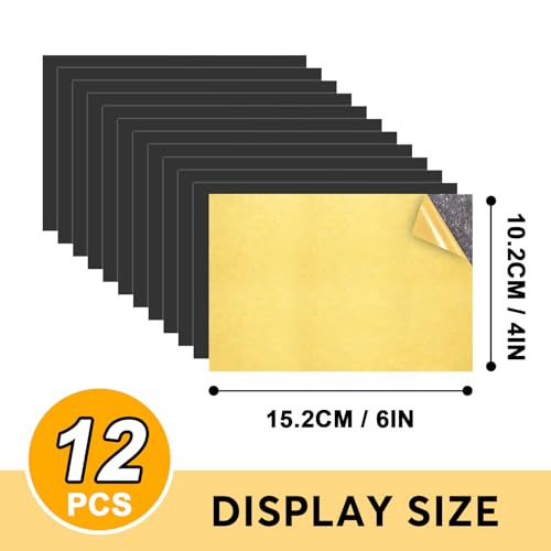Towjug Magnetic Adhesive Sheets,4" x 6",12 Pack,Easy-to-Use Magnetic Paper with Adhesive Backing for Photos & Postcards - Image 2