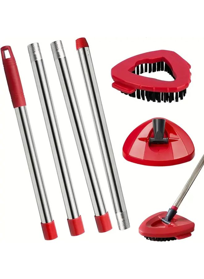 Easy Wring Spin Mop Replacement Handle and Base 4 Section Iron Mop Head Set
