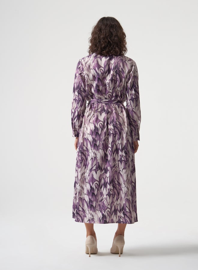 MIZALLE ELLIPSE PATTERNED SHIRT DRESS - Image 4