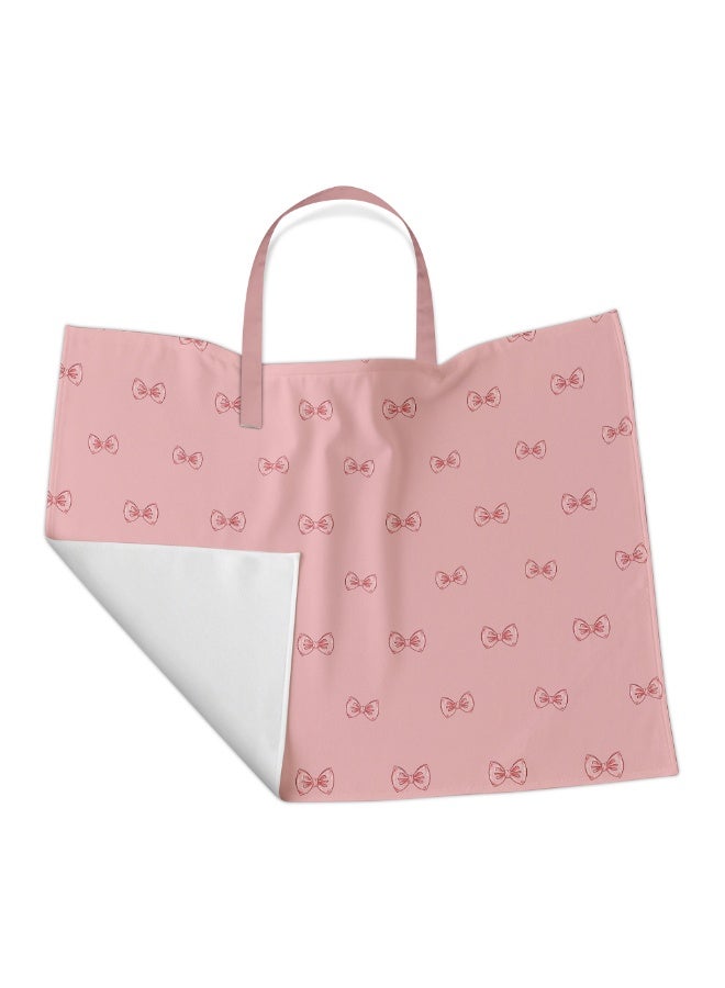 Hummingbird Baby Feeding Cover – Soft Multi-Use Nursing & Breastfeeding Cover with Bow Print, Pink
