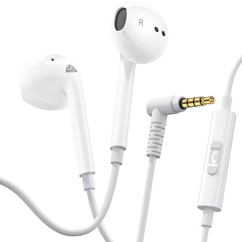 LUDOS Zenith Wired Earbuds in-Ear Headphones, 5 Year Warranty, Earphones with Microphone, Corded for 3.5mm Jack Ear Buds for iPhone, Samsung, Computer, Laptop, Kids, School Students, Women, Small Ear - Image 1