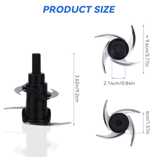 GreeSuit Replacement Blade for Ninja NJ100 NJ110GR NJ100WM, Compatible with Ninja Express Chopper & Food Processor 16-Ounce Bowl – 4-Point Blender Attachment - Image 2