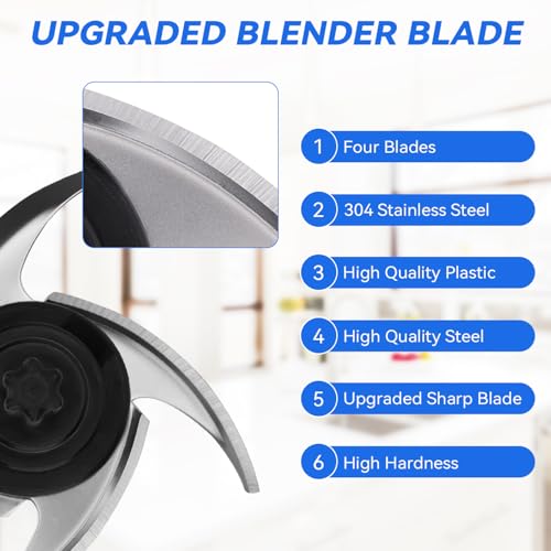 GreeSuit Replacement Blade for Ninja NJ100 NJ110GR NJ100WM, Compatible with Ninja Express Chopper & Food Processor 16-Ounce Bowl – 4-Point Blender Attachment - Image 3