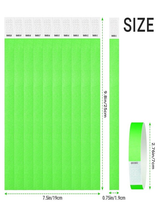 TsMADDTs 360 pcs Neon Green Paper Wristbands for Events Printable Wrist Bands - Image 2
