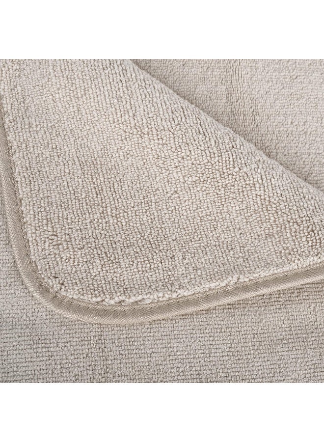 POLYTE Microfiber Quick Dry Lint Free Bath Towel 57 x 30 in Pack of 4 Beige - Image 3