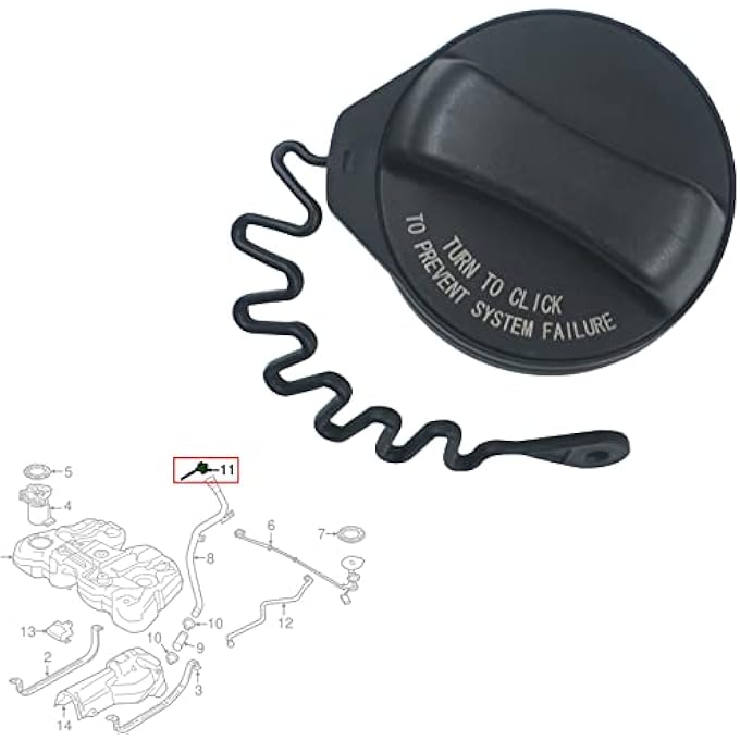 rayihni Gas Cap Fuel Filler Cap Fits Volvo V70 S60 XC90 S80 XC60 V60 Car Oil Fuel Tank Cover 31392044 - Image 4