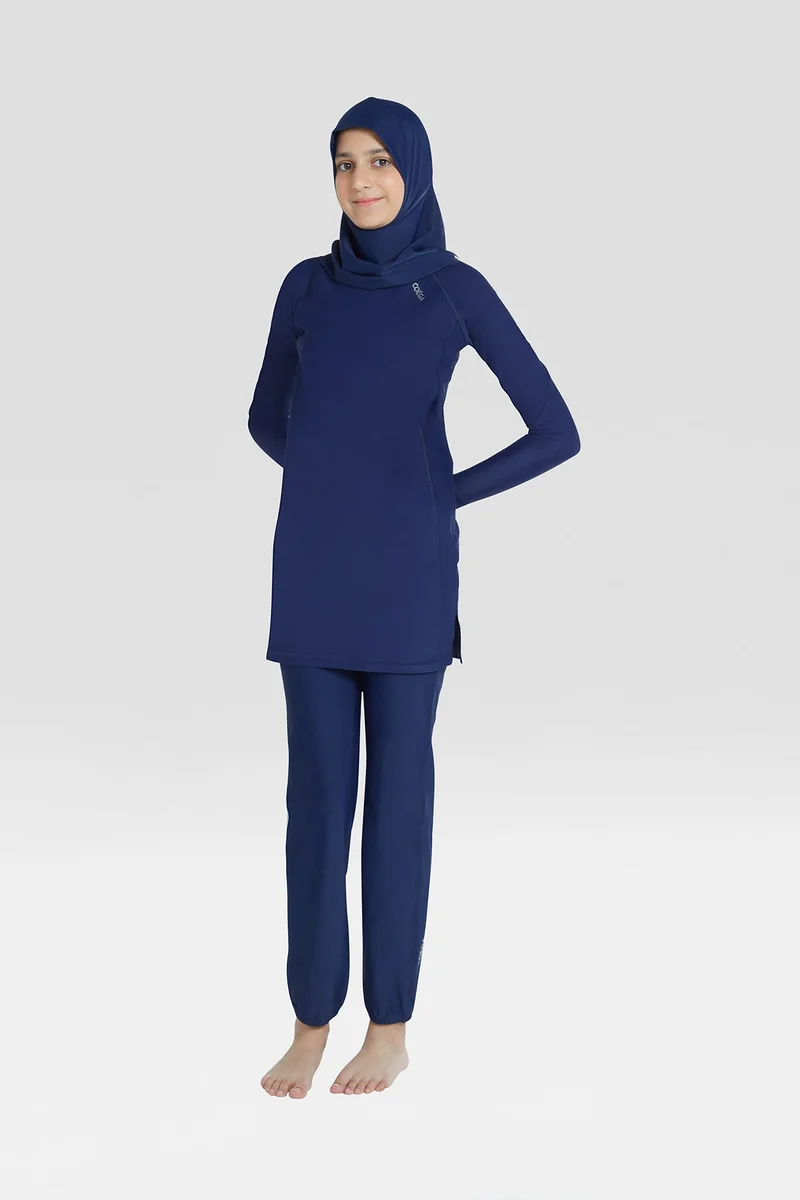 COEGA SUNWEAR  COEGA Girls Youth COEGA Modest 3pc Swim Set - Navy for Kids | Best Price UAE