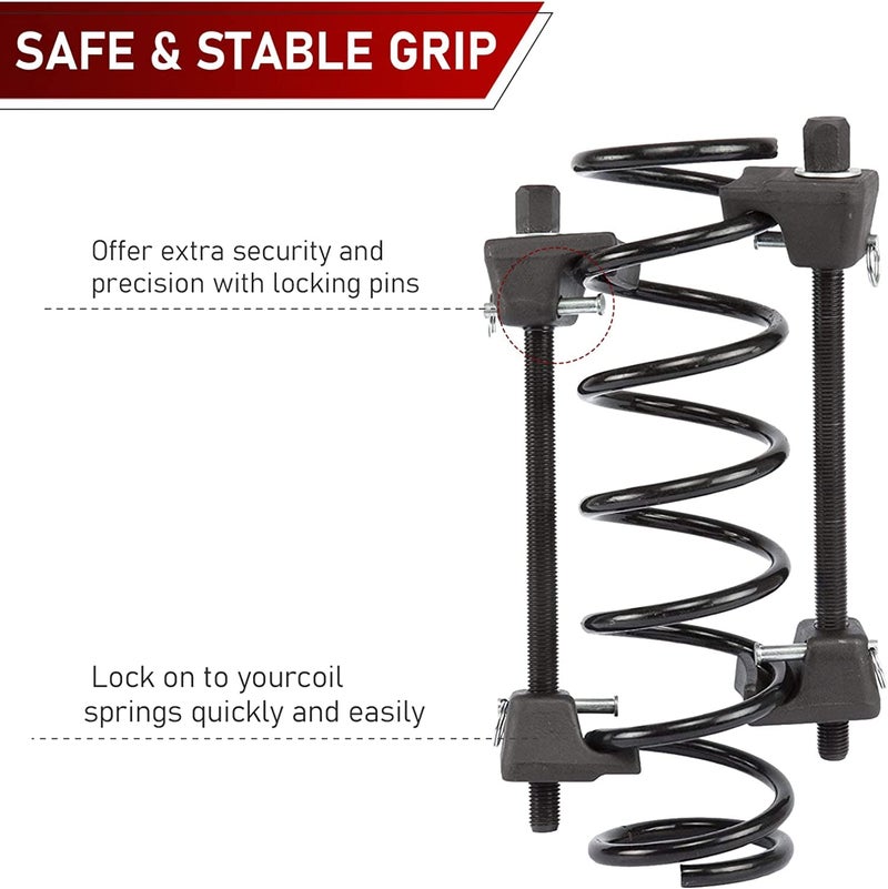 Keaa Strut Spring Compressor 2pc Heavy Duty Coil Spring Compressor Strut Remover Installer Tool, 13/16in Socket 1/2in Drive - Image 4