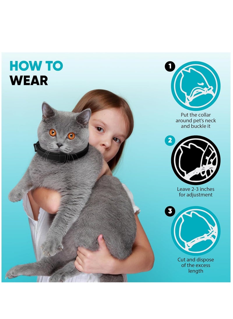 Furtey 4 Pack Calming Cat Collars Adjustable Cat Soothing Collar 30 Days Long Lasting Effect Cat Collar Calming Stress Relief Pet Calming Collar for Cats Suitable for Small Medium Large Cats - Image 5