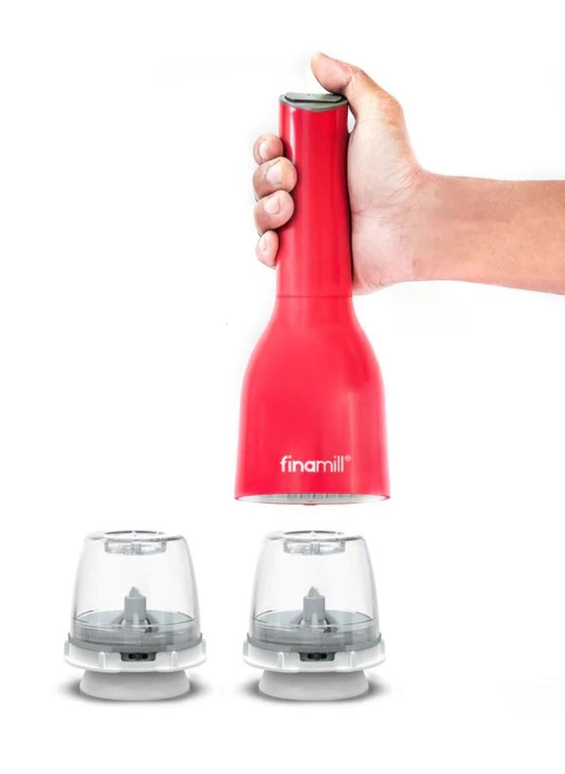 finamill FinaMill Battery Operated Spice Grinder w/two pods- Sangria  - Image 1