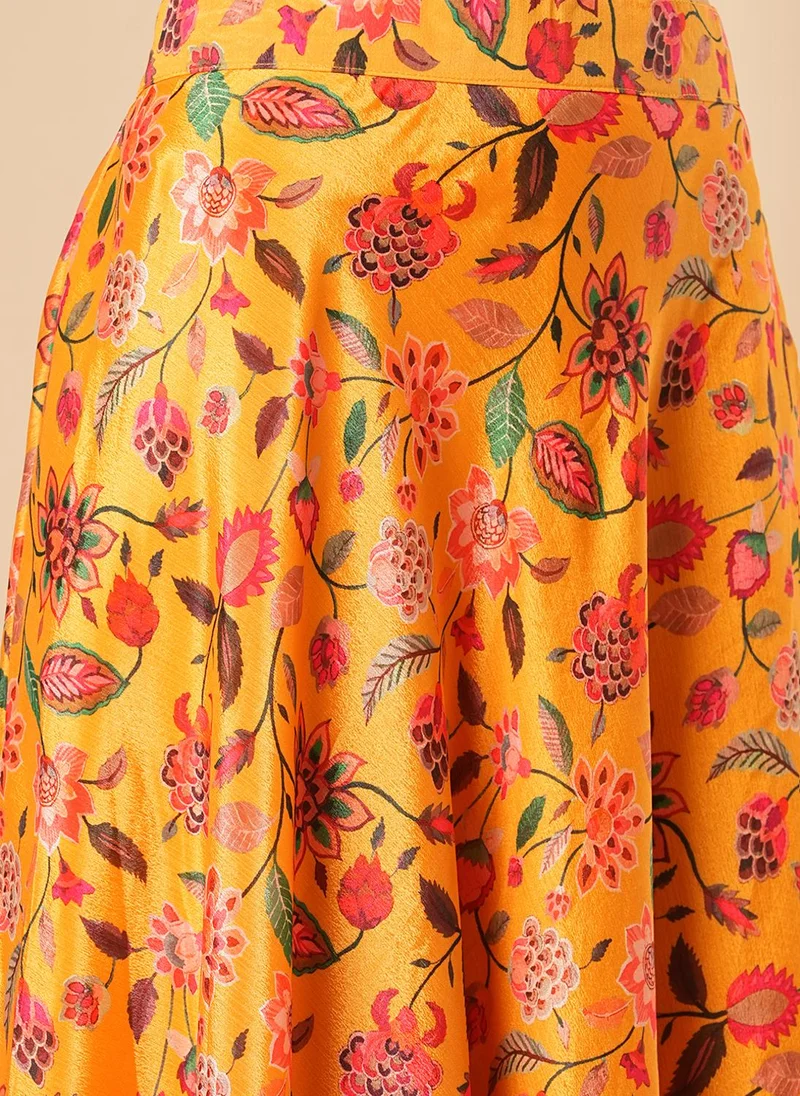 globus Globus Women Printed Top With Skirt Festive Co-Ord Set