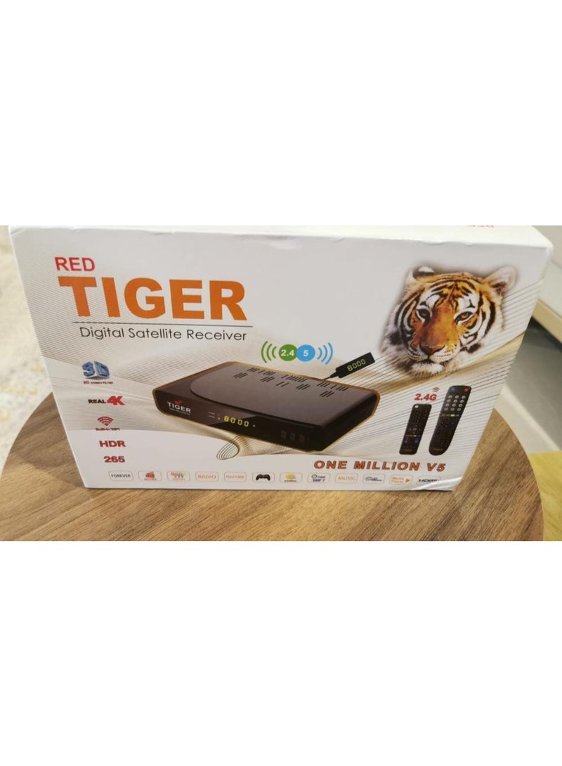 Tiger one Million V5 4k HDR H265 Digital Satellite Receiver