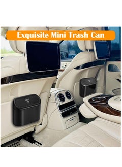 Generic Car Trash Can Bin with Lid - Universal Vehicle Mini Leakproof Garbage Can Bin with 15pcs Trash Bags Can Organizer Storage for Front Back Seat Accessories for Auto Office Bedroom Home  - Image 4