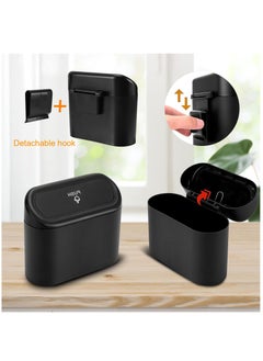Generic Car Trash Can Bin with Lid - Universal Vehicle Mini Leakproof Garbage Can Bin with 15pcs Trash Bags Can Organizer Storage for Front Back Seat Accessories for Auto Office Bedroom Home  - Image 5