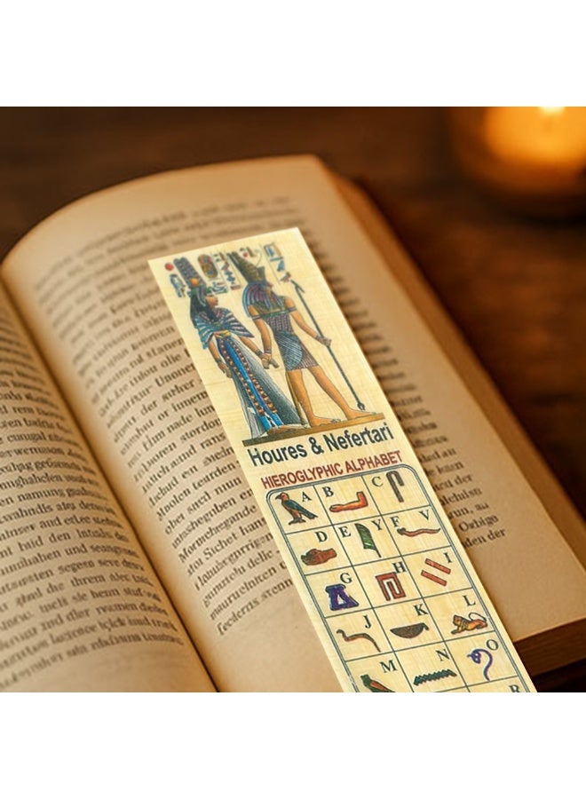 فواصل كتب بالخط الهيروغليفي المصري القديم – مجموعة من 5  قطع مصنوعة يدويًا في مصر – هدية تعليمية لعشاق التاريخ والطلاب – ديكور مصري أصيل - Image 4
