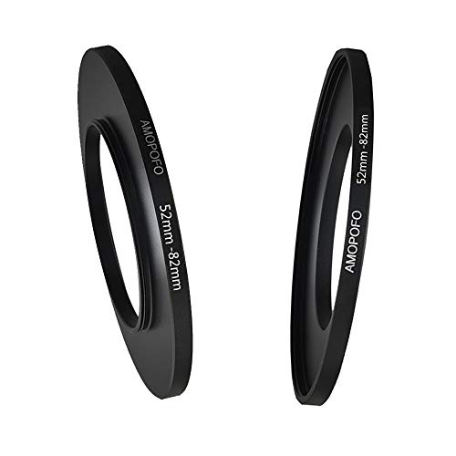 Amopofo Metal Step Up Ring Adapter 52mm to 82mm Step-Up Lens Adapter Ring For Filters, Made Of CNC Machined space aluminum With Matte Black Electroplated Finish,Compatible with All 52mm Camera Lenses & 82mm A - Image 4