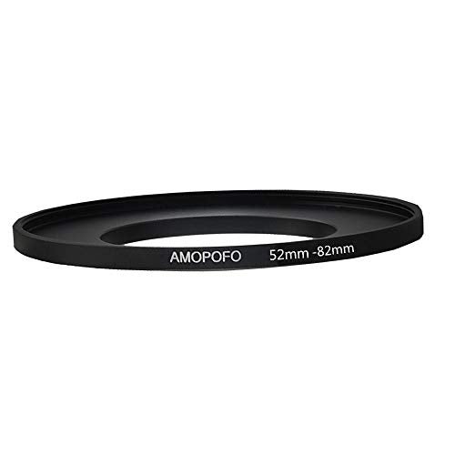 Amopofo Metal Step Up Ring Adapter 52mm to 82mm Step-Up Lens Adapter Ring For Filters, Made Of CNC Machined space aluminum With Matte Black Electroplated Finish,Compatible with All 52mm Camera Lenses & 82mm A - Image 3