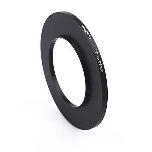 Amopofo Metal Step Up Ring Adapter 52mm to 82mm Step-Up Lens Adapter Ring For Filters, Made Of CNC Machined space aluminum With Matte Black Electroplated Finish,Compatible with All 52mm Camera Lenses & 82mm A - Image 5
