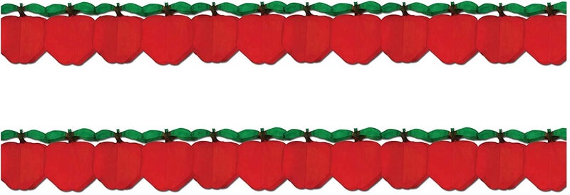 Beistle Tissue Apple Garland Party Accessory 1 count 1Pkg