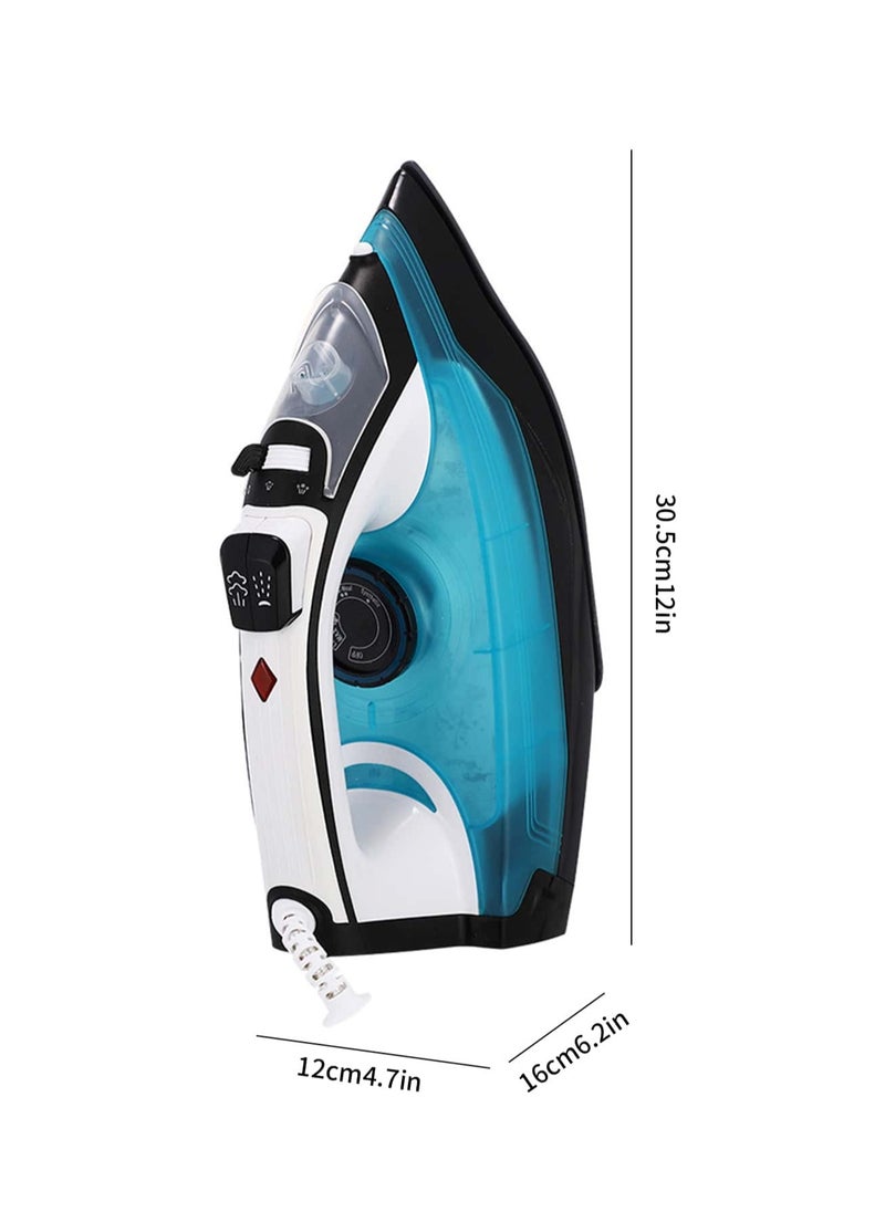 Winning Star - Steam Iron Non-stick Soleplate Vertical Steam Dry/Spray/Steam Options Adjustable Temperature Control Self-cleaning Function 400 Ml Water Tank Capacity 2000 Watts Blue - Image 1