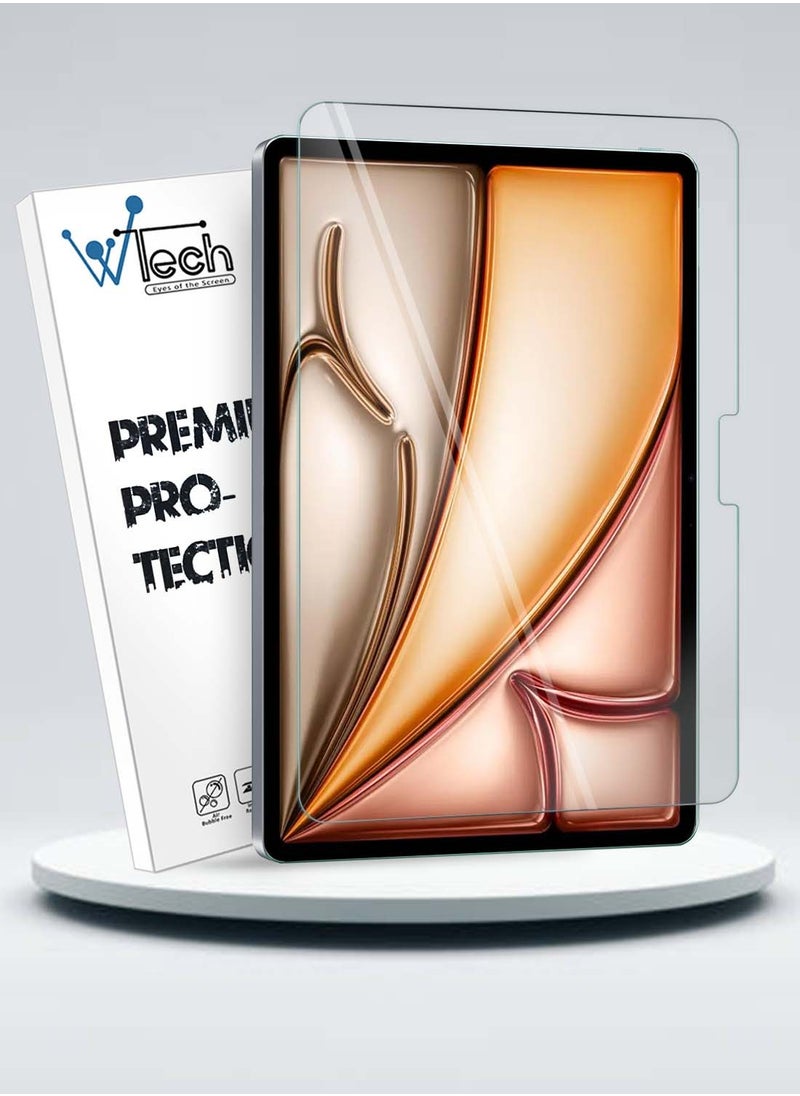 Wtech Apple iPad Air 2025 (7th Generation) M3 13 inch 9H Ultra HD Tempered Glass Screen Protector (TSG9CN) - Clear  - Image 1