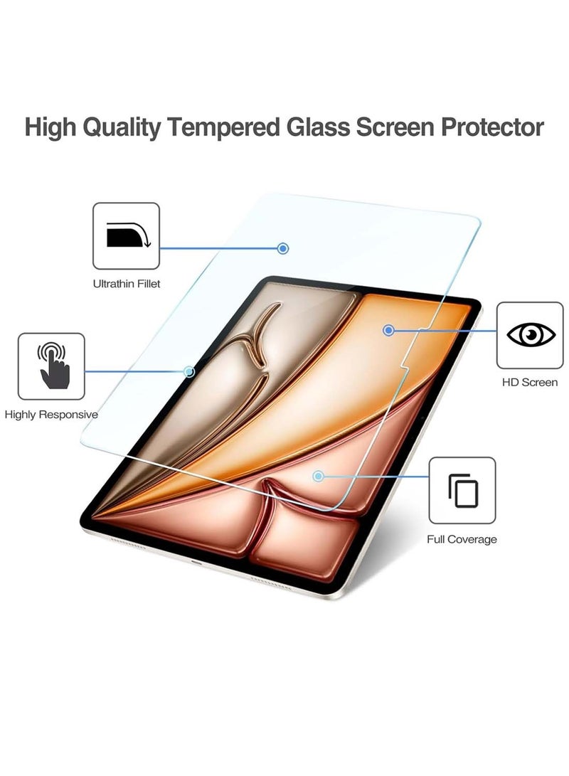 Wtech Apple iPad Air 2025 (7th Generation) M3 13 inch 9H Ultra HD Tempered Glass Screen Protector (TSG9CN) - Clear - Image 2