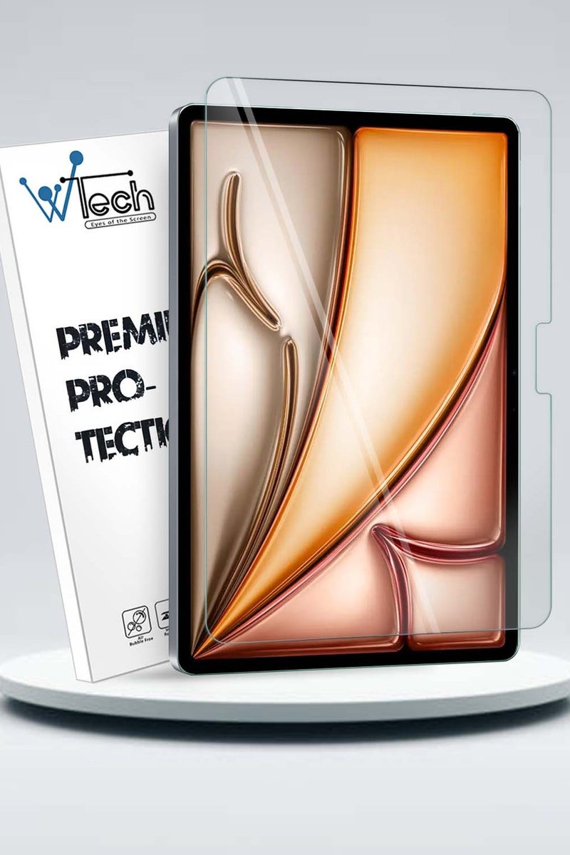 Wtech Apple iPad Air 2025 (7th Generation) M3 13 inch 9H Ultra HD Tempered Glass Screen Protector (TSG9CN) - Clear - Image 1