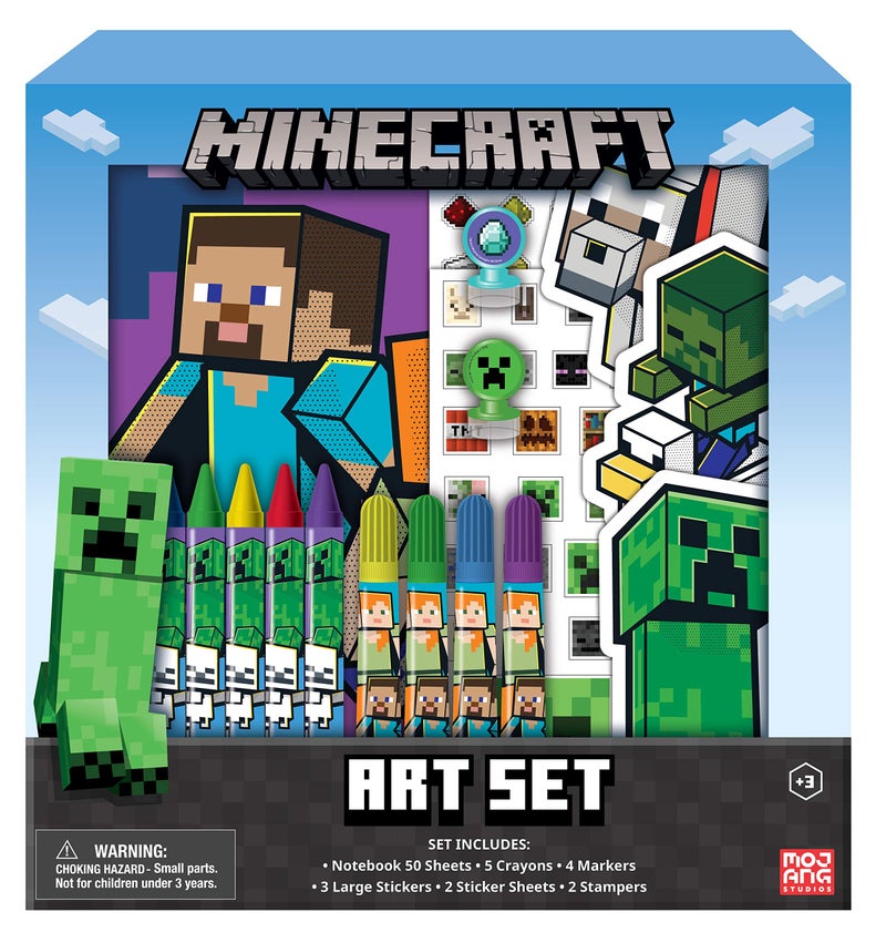Innovative Designs Minecraft Kids Coloring Art Set | Stickers & Stampers - Image 5