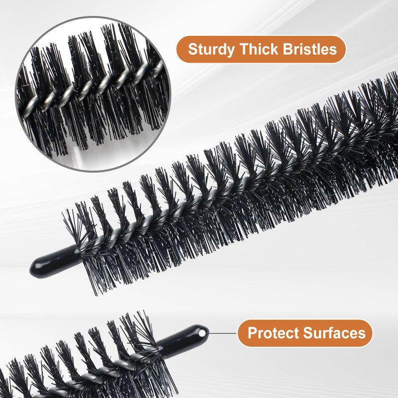 Ronsit Dryer Cleaner Vent Brush - 70cm or 75cm Long Flexible Dryer Vent Cleaner & Refrigerator Condenser Coil Brush Long Flexible Refrigerator Coil Cleaning Brush (Long Brush) - Image 2