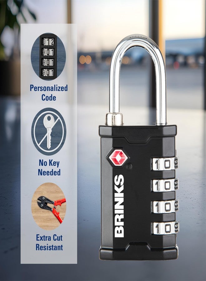 Brinks 1-5/8in (40mm) Luggage HD TSA 4-Dial Resettable Padlock - Image 5