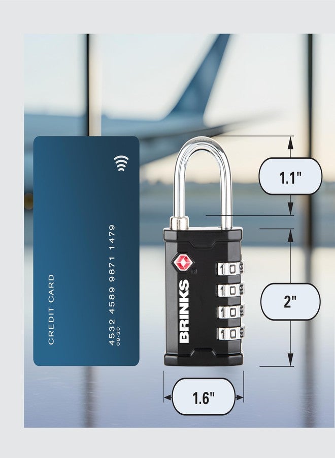 Brinks 1-5/8in (40mm) Luggage HD TSA 4-Dial Resettable Padlock - Image 3